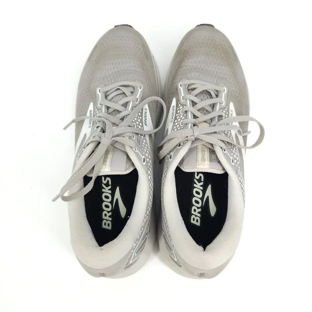 Brooks Ghost 14 Shoes Womens Size 11.5 Gray Mesh Running Sneakers 1203561B089